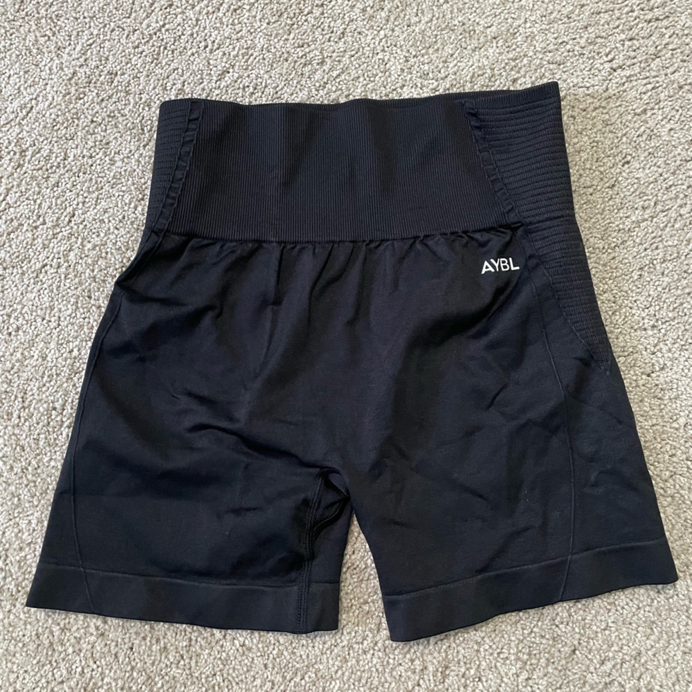 NWOT AYBL Black Biker Shorts
